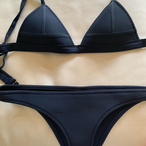 triangl swimwear Other - TRIANGL navy blue neoprene bikini set